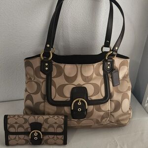 Coach Campbell Carryall and matching Tri-Fold Wallet